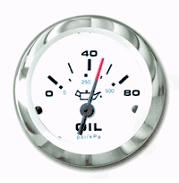 Sierra Lido Series 3" Oil Pressure Gauge 80 psi 65501p