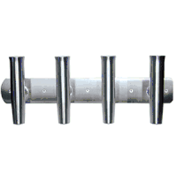 Tigress 4 Rod Aluminum Transom Mount Rod Holder - 28"