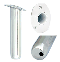 Tigress Oval Head Closed Base Rod Holder - 0 deg - 9"