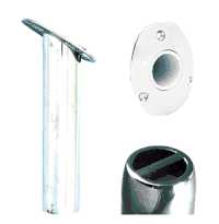 Tigress Oval Head Stainless Steel Gunnel Mount Rod Holder - 30 deg - 9"