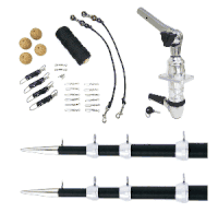 Tigress XD Top Mount System - 18' Carbon Fiber Black/Silver Ultimate Rigging Kit