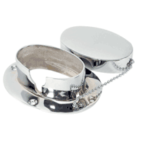 Whitecap Chain & Rope Deck Pipe 4" x 2-1/4" Chrome Plate
