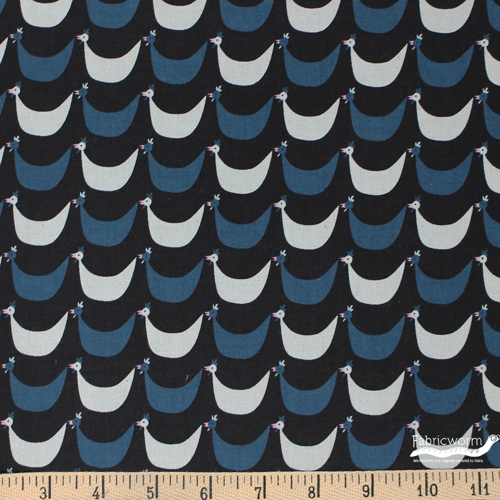 Kimberly Kight for Cotton and Steel, Welsummer, Flock Black