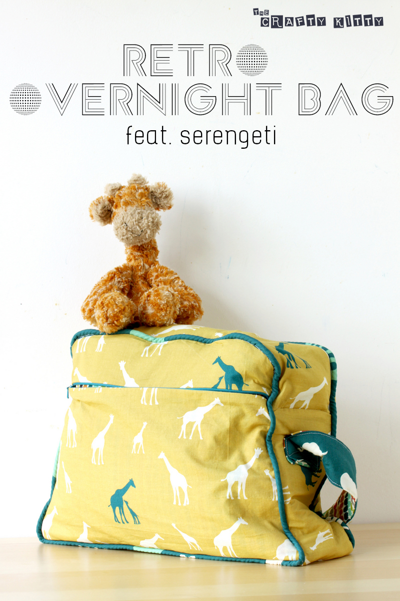Sewing Tutorial & Free Pattern Retro Overnight Bag by The Crafty Kitty