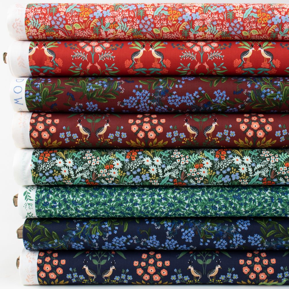 Rifle Paper Co. for Cotton and Steel, Meadow, Garden Nightfall in FAT