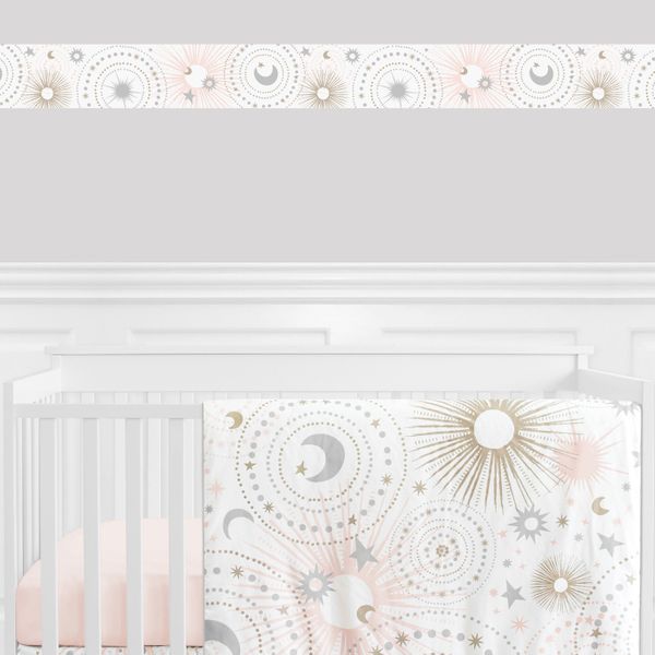 Celestial Pink and Gold Collection Wallpaper Border