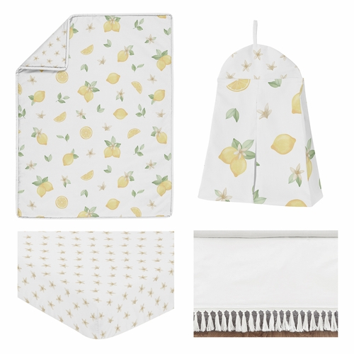 Lemon Collection 4 Piece Crib Bedding