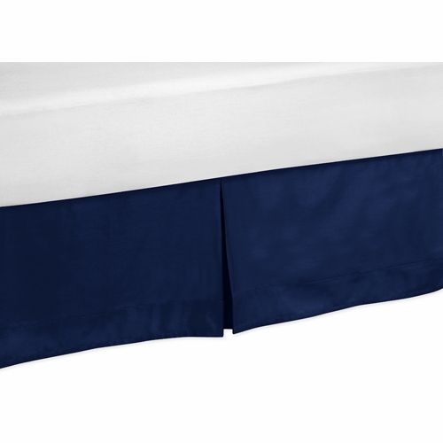Navy Queen Bed Skirt for Stripe Navy and Lime Collection