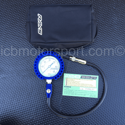 RAYS Engineering Tire Air Pressure Gauge 75mm RED/BLUE/BLACK
