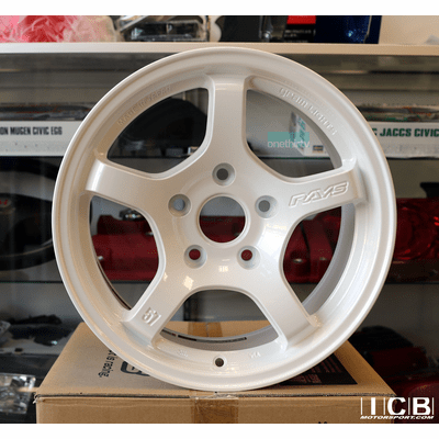 Rays Gram Lights 57CR 15X8 5X1143 +35 Offset Ceramic Pearl White Concave Face