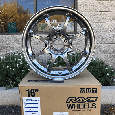 Rays Volk Racing CE28N Wheels 16X7 4X100 +42 Offset Formula Silver