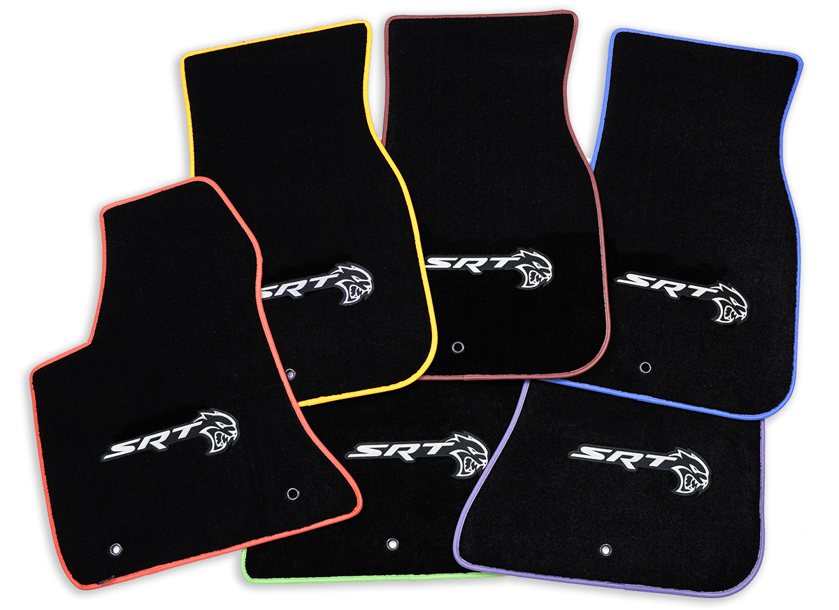 thumbnail image 2 of LLOYD MATS Black Carpet Floor Mats For 2006-2021 Dodge Charger SRT – Embroidered Logo, 4pc Set 2 of 3