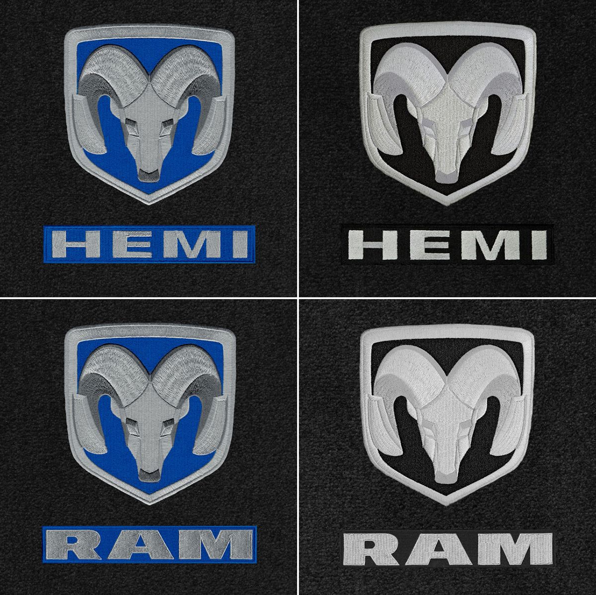 Ram Head 1500 Rebel HEMI Mopar Logo Floor Mats
