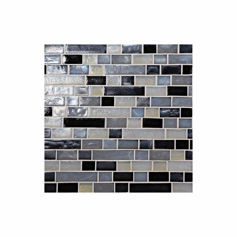 Daltile Glass Horizons Baltic Blend 12" x 12" Random Linear Mosaic