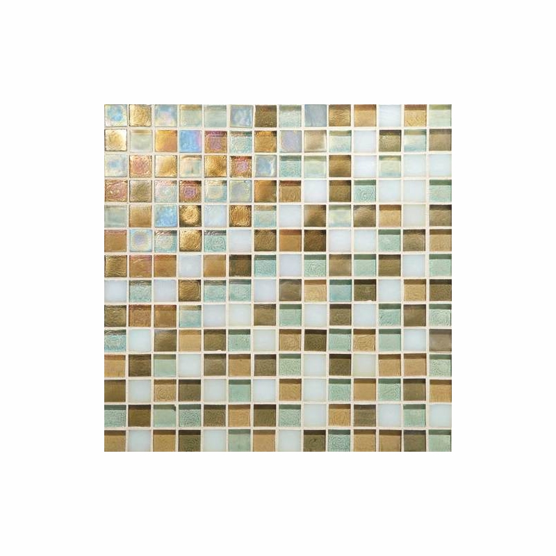 Daltile Glass Horizons Caribbean Blend 12" x 12" Mosaic