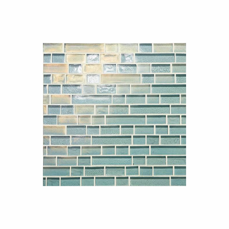 Daltile Glass Horizons Sky Blue 12" x 12" Random Linear Mosaic