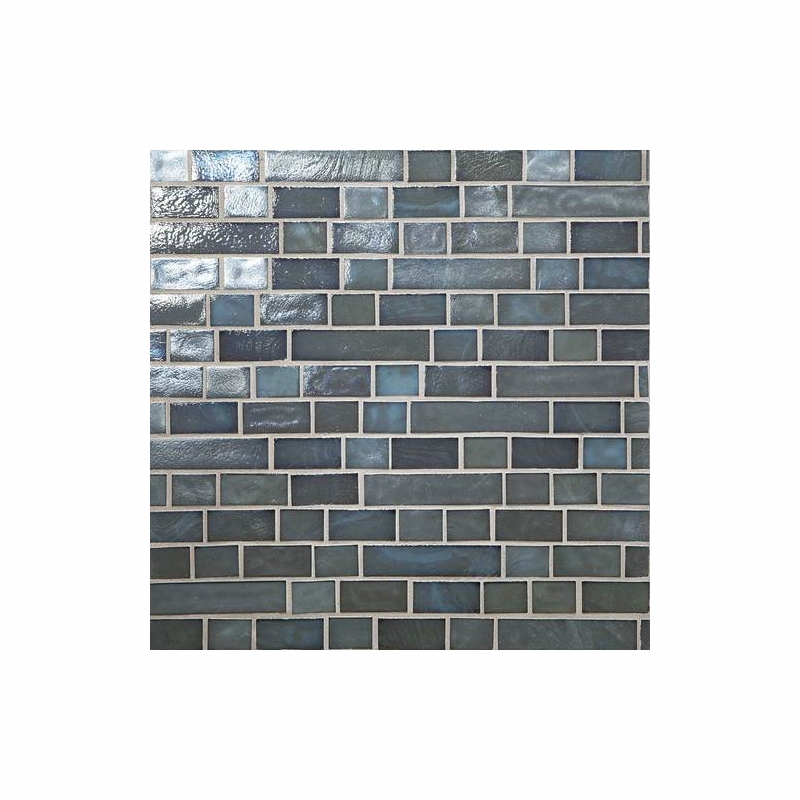 Daltile Glass Horizons Tide 12" x 12" Random Linear Mosaic