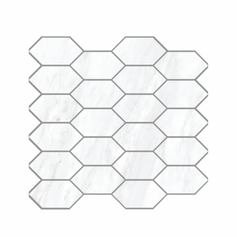 Eleganza Carrara Extra Moderne White Diamond Mosaic
