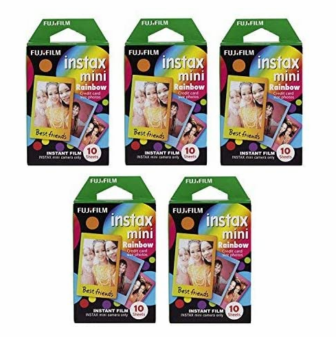 Five Pack Fujifilm - instax mini RAINBOW Instant Film Fresh Dating