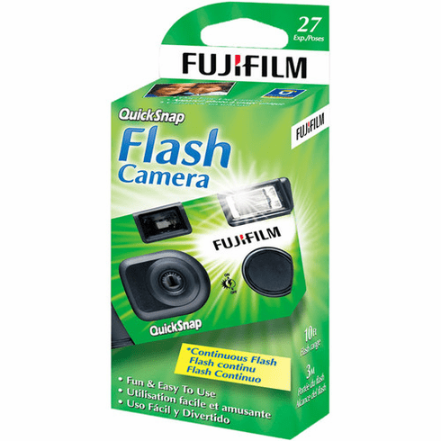Fuji Quicksnap Flash Single Use ISO 400 Camera 27 Exposure