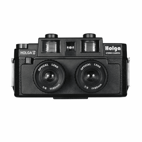 Holga 120 3D Stereo Camera Black Twin Flash