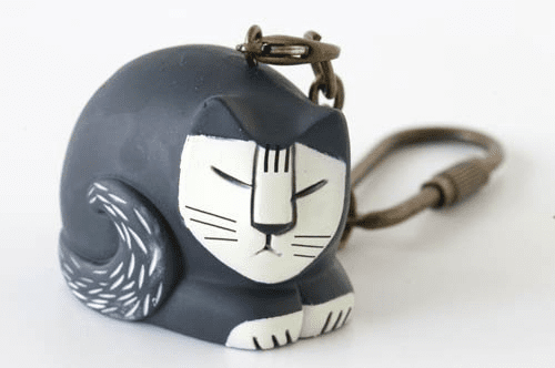 Lisa Larson Mini-animal Key Ring (Sleeping cat)