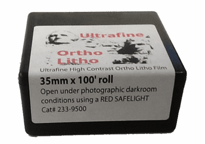 Ultrafine Ortho Litho Film 35mm x 100' roll