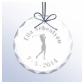 Personalized Glass Christmas Golf Ornament