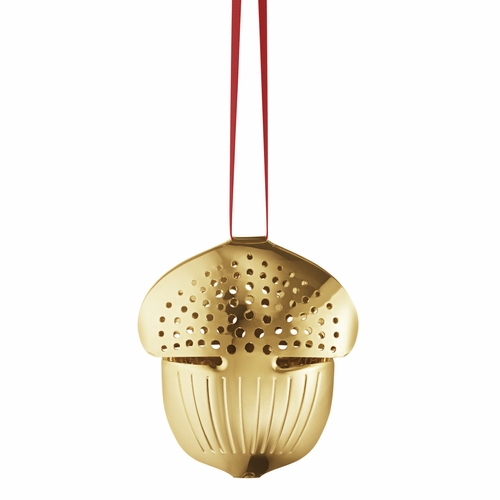 2018 Acorn Holiday Ornament, Gold Plated