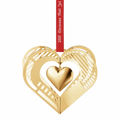 Georg Jensen Georg Jensen 2019 Christmas Mobile Heart, Gold Plated