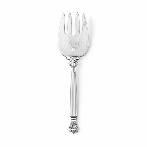 Georg Jensen Acorn Fish Serving Fork, 925 Sterling Silver