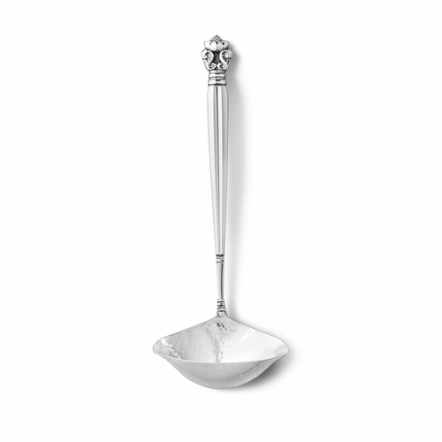 Georg Jensen Acorn Gravy Ladle Curved, 925 Sterling Silver