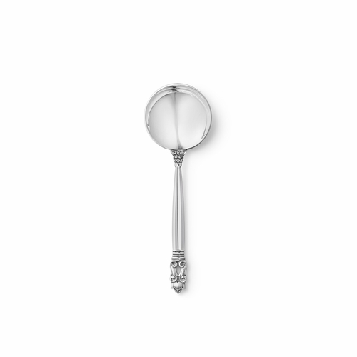 Georg Jensen Acorn Round Soup Spoon, 925 Sterling Silver