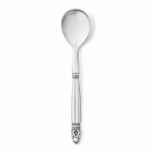 Georg Jensen Acorn Salad Spoon with 925 Sterling Silver and Steel