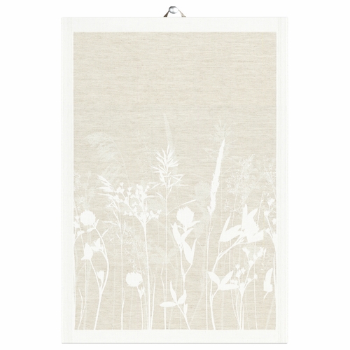 Airy Organic Cotton/Linen Tea Towel, Beige - 14 x 20 Inches
