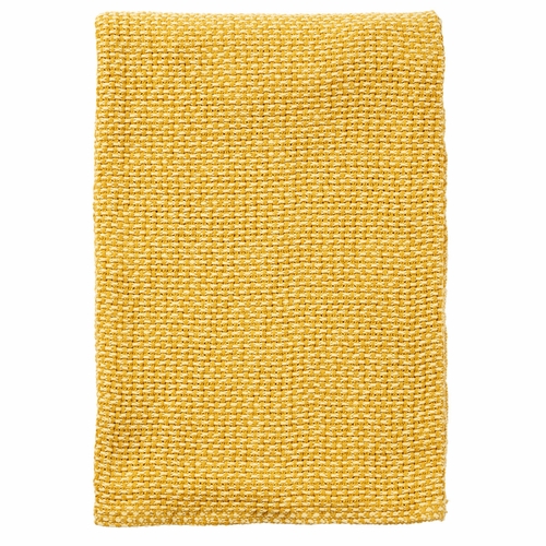 Klippan Basket Cotton Blanket, Yellow