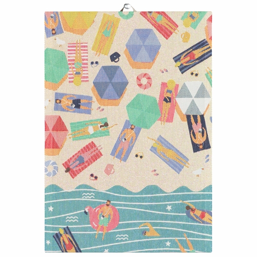 Beach Organic Cotton Tea Towel
