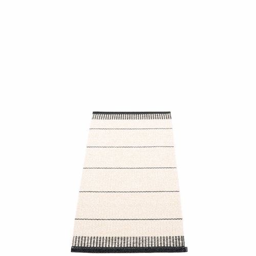 Pappelina Belle Plastic Rug - Black, 2' x 4'