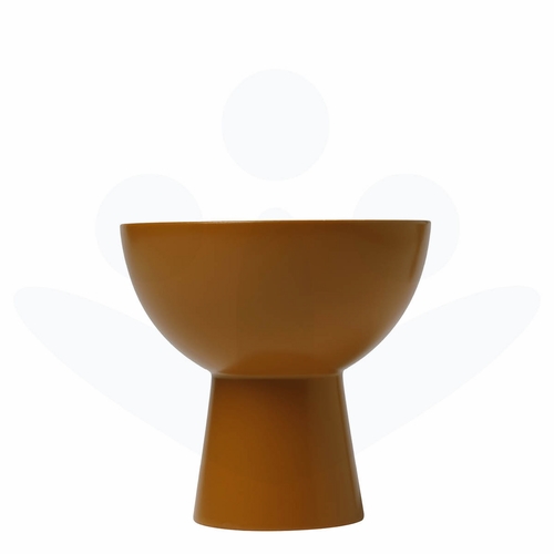 Plateau Reversible Wood Candle Holder, Dusty Yellow