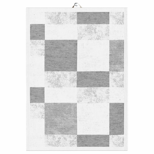Block Organic Cotton/Linen Tea Towel, Grey
