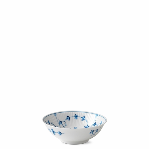 Blue Fluted Plain Cereal Bowl