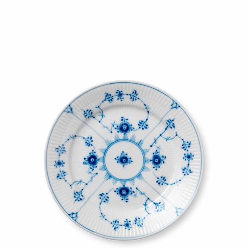 Blue Fluted Plain Dessert Plate