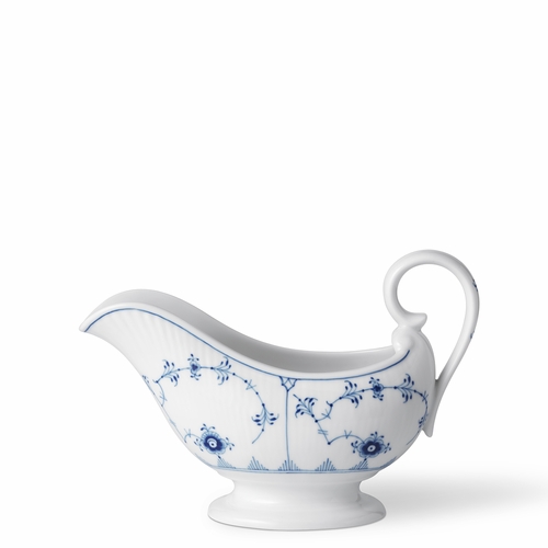 Blue Fluted Plain Sauce Jug, 12.5 oz.