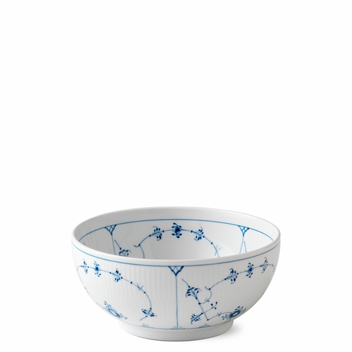Blue Fluted Plain Serving Bowl (Medium)