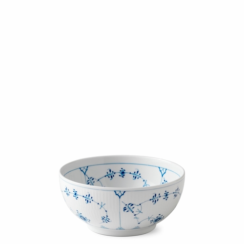 Blue Fluted Plain Serving Bowl (Small)