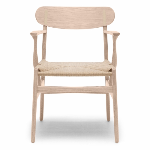CH26 Dining Chair, Oak Soap, Natural Paper Cord Seat