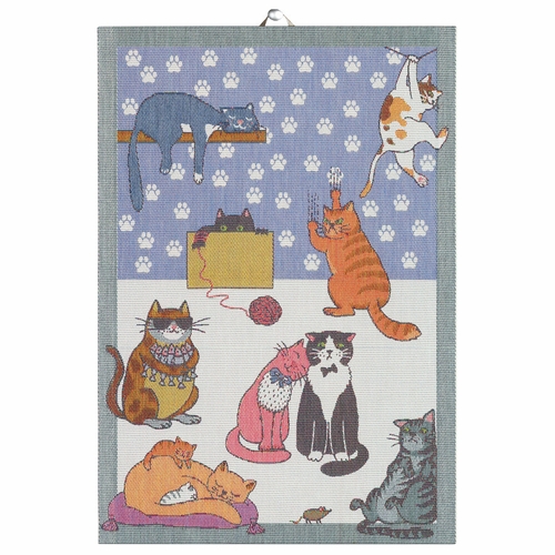 Cats Fun Organic Cotton Tea Towel