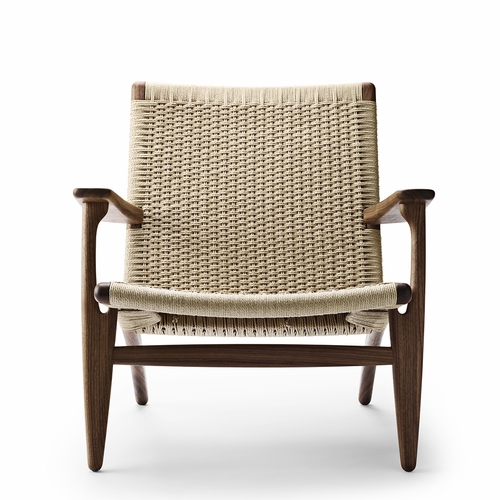 CH25 Easy Chair, Walnut Oil, Natural Paper Cord Seat