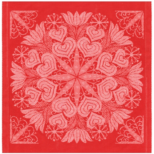 Ekelund Weavers Hjartbo Napkin, Red