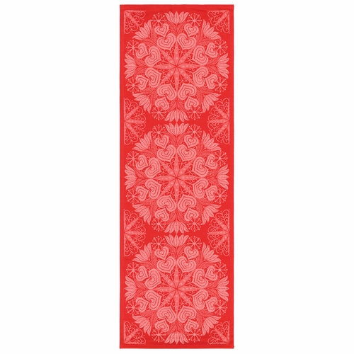Ekelund Weavers Hjartbo Table Runner - Red, 20 x 59 inches